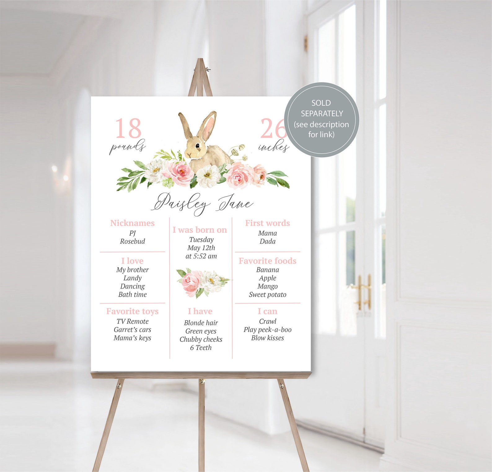 Bunny Place Cards INSTANT DOWNLOAD Editable Template - Etsy