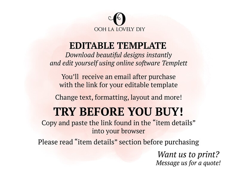 Burgundy Bridal Shower Invite Floral Bridal Invite Bridal Shower Invitation INSTANT DOWNLOAD e218 Editable Bridesmaids Luncheon Invite