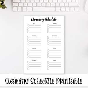 Digital Planner, Cleaning Schedule Checklist Printable
