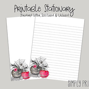 Stationery Paper, Halloween Stationary, Printable Stationary, A4, Digital Paper Instant Download