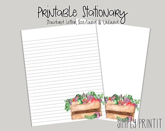 Stationary Paper, Printable Stationary Set, A4 Stationary Paper, Instant Download Printable Paper