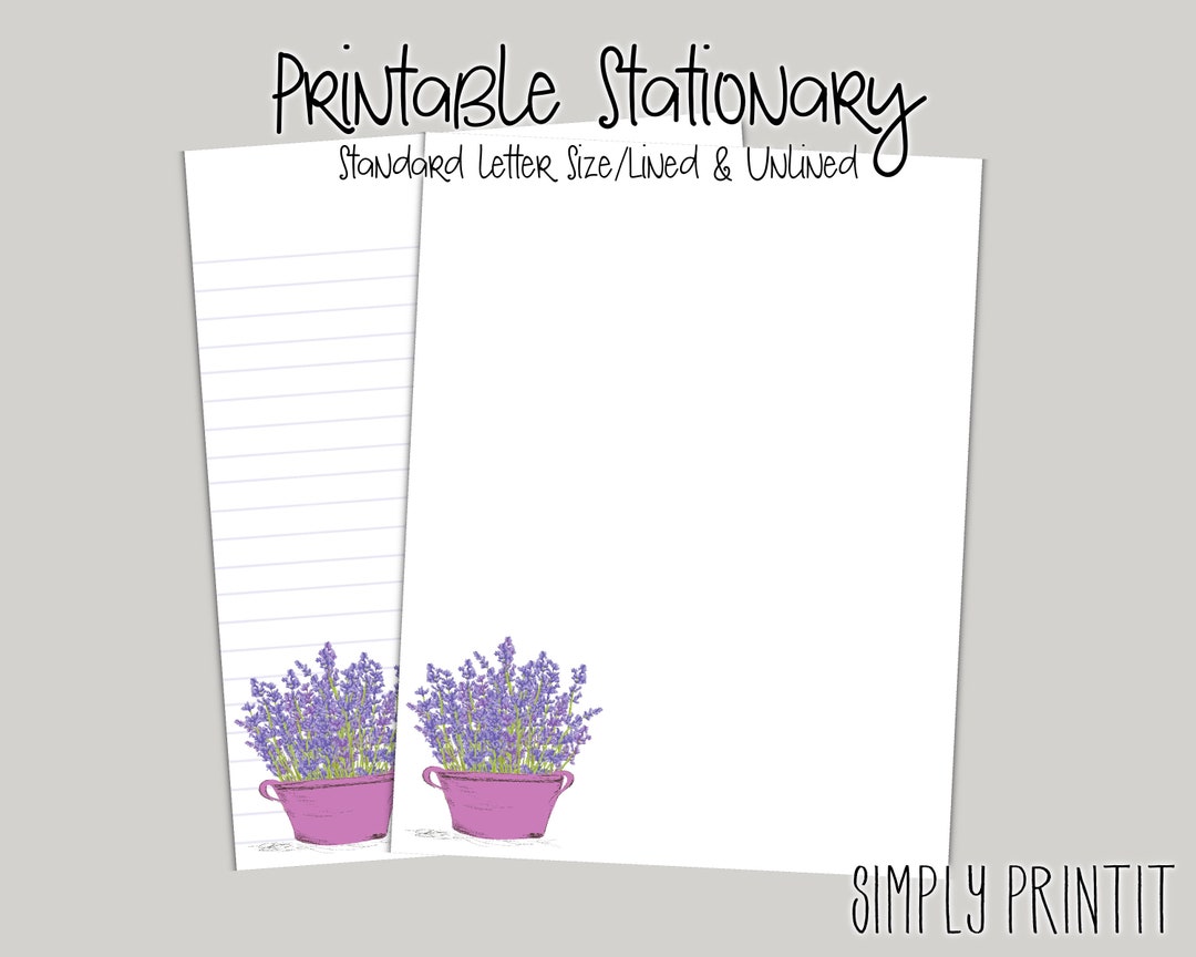 Stationery Paper, Floral Printable Stationary, A4 Stationary, Digital