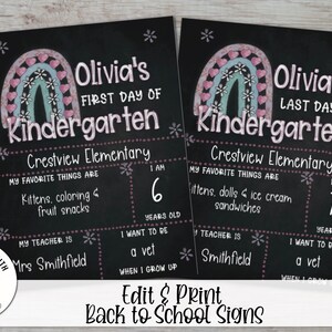Back to School Sign, Back to School Sign, First Day of School Sign, Personalized 1st Day of School Sign, Custom Reusable Back to School Sign