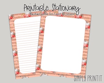 Stationery Paper, Fall Printable Stationary Set, A4 Stationary Paper, Instant Download Printable Paper