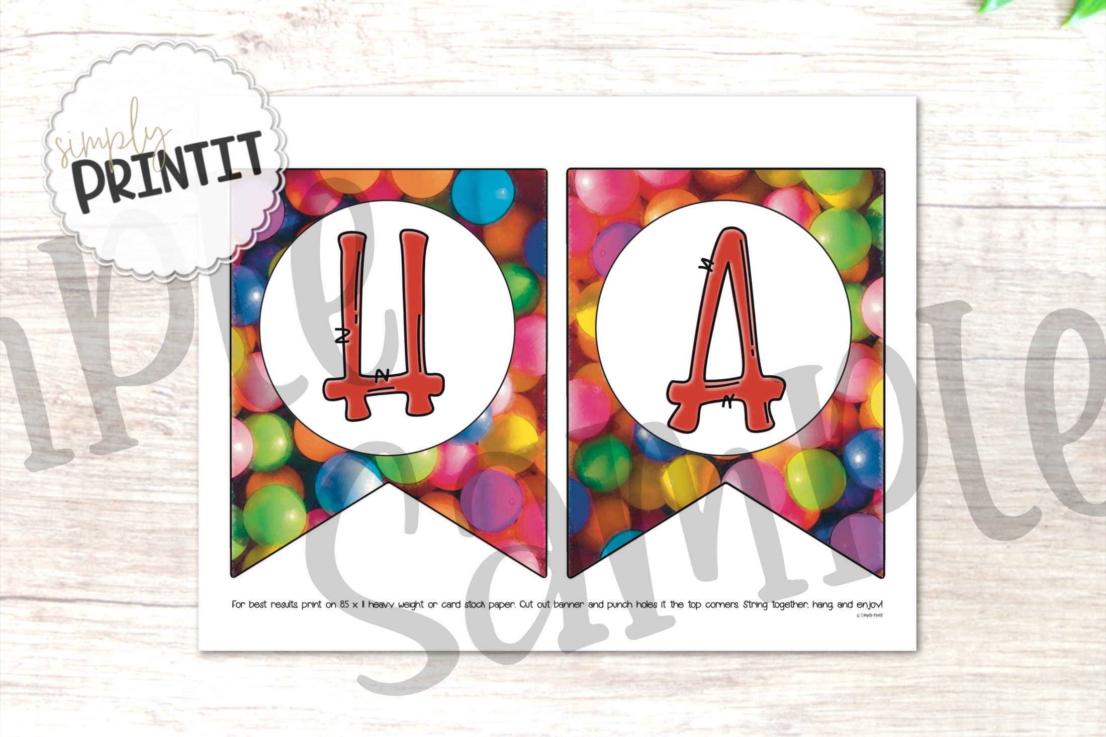 Happy Birthday Printable Banner, Birthday Party Decor, Ballon Banner - Etsy