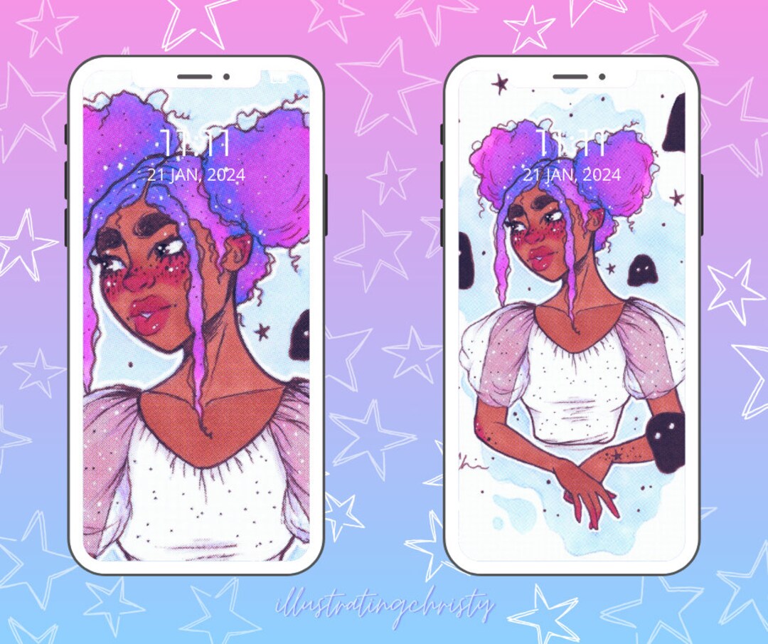 Cute Girl Phone Wallpaper Digital Download - Etsy