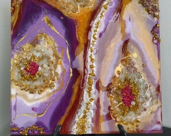 Geode painting | Etsy
