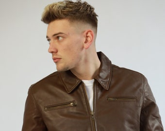 Mans brown leather Jacket