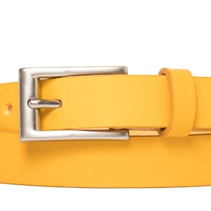Echte leren riem gele leren riem leren damesriem leren herenriem