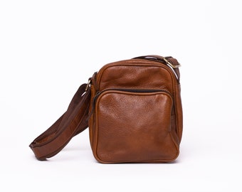 Brown cross body bag