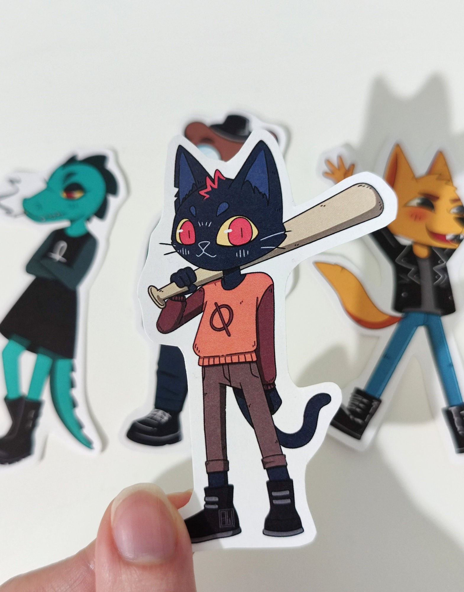 Night in the Woods Paper Stickers Mae, Gregg, Bea, Angus / Videogame,  Decoration 