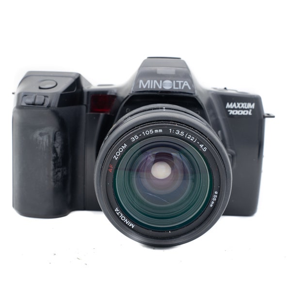 Minolta 7000i mit Minolta Af 35-105mm f3,5-4,5. Autofokus 35mm Filmkamera in hervorragendem Zustand