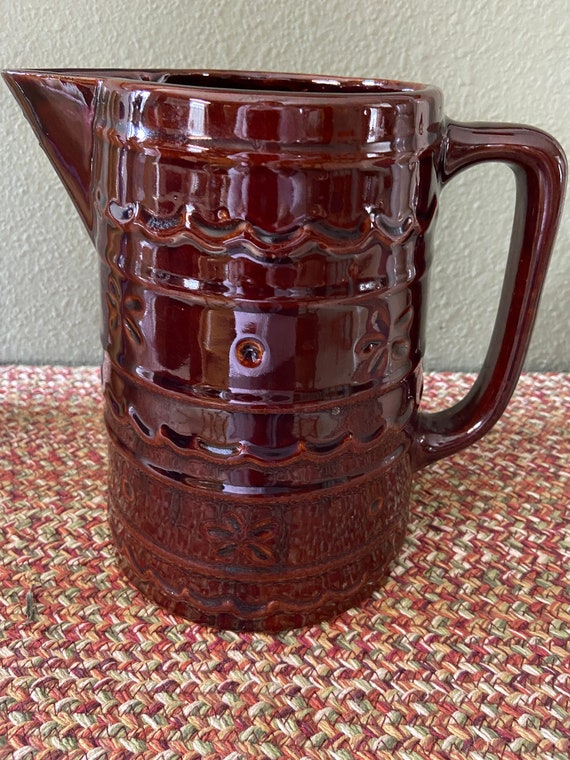Marcrest Stoneware Pitcher Etsy