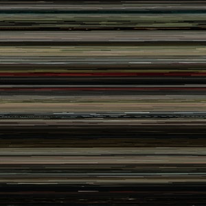 May include: Abstract digital art featuring a pattern of horizontal lines in shades of grey, green, and brown. The lines are slightly blurred, creating a sense of depth and movement.