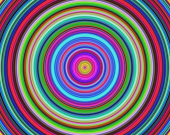 Colorful Spiral Poster - Computer Generated Art