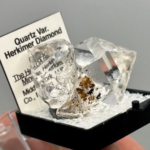 19.51 g Herkimer Diamond Gem Cluster w/ Excellent Clarity, Sharp Terminations