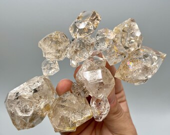 31.1 g ハーキマー ダイヤモンド クラスター、優れた透明度、炭化水素