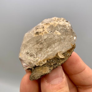 67.09 g Herkimer Diamond on Druzy Matrix w/ White Dolomite Crystals