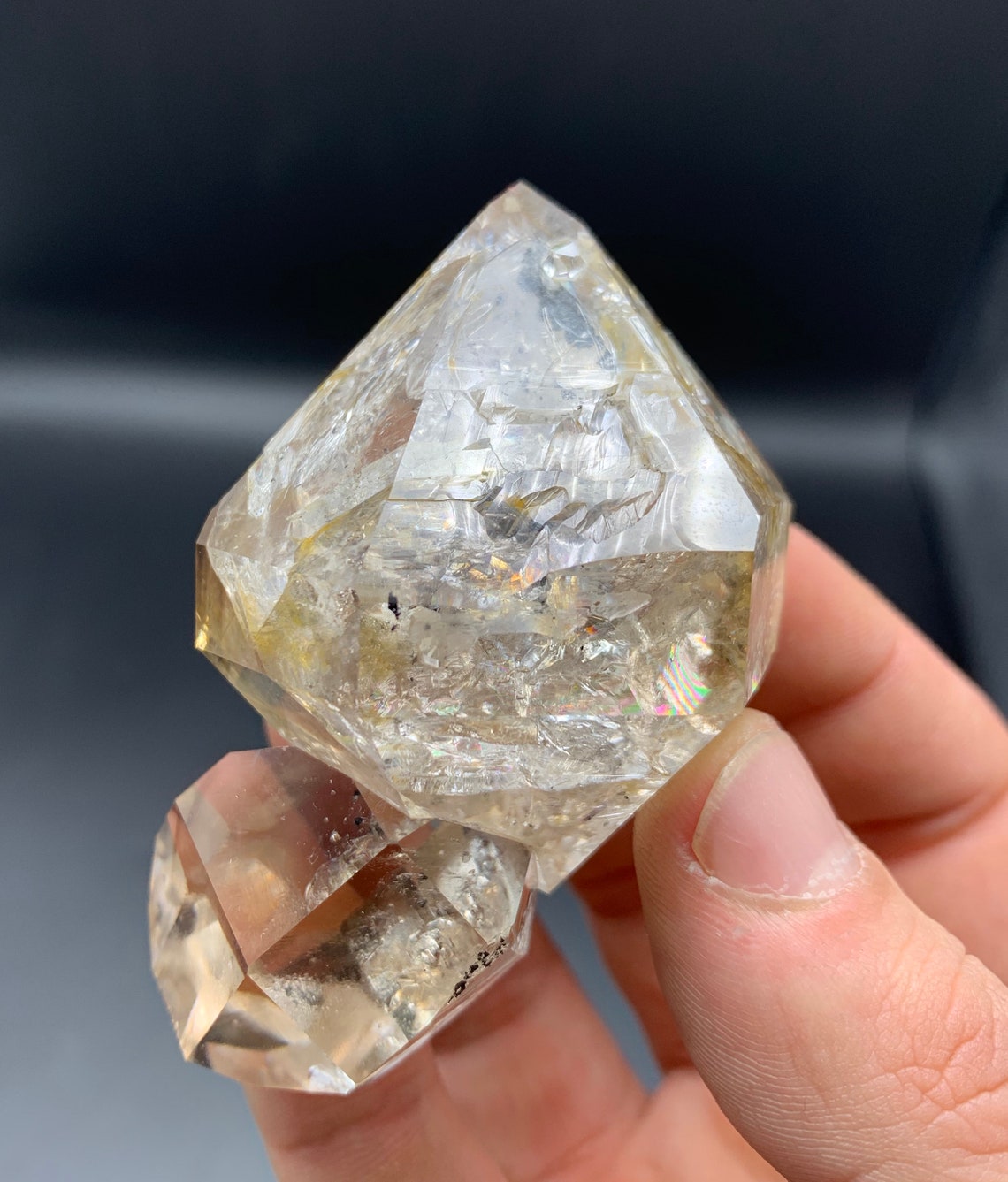 141 g Skeletal Herkimer Diamond Crystal w/ Smoky Mega Gem Etsy