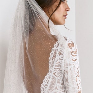 Glitter veil, Sparkly veil, Gold sparkle veil, Silver sparkle veil, Cathedral veil, Shiny veil, Cathedral veil SPARKLY M0102