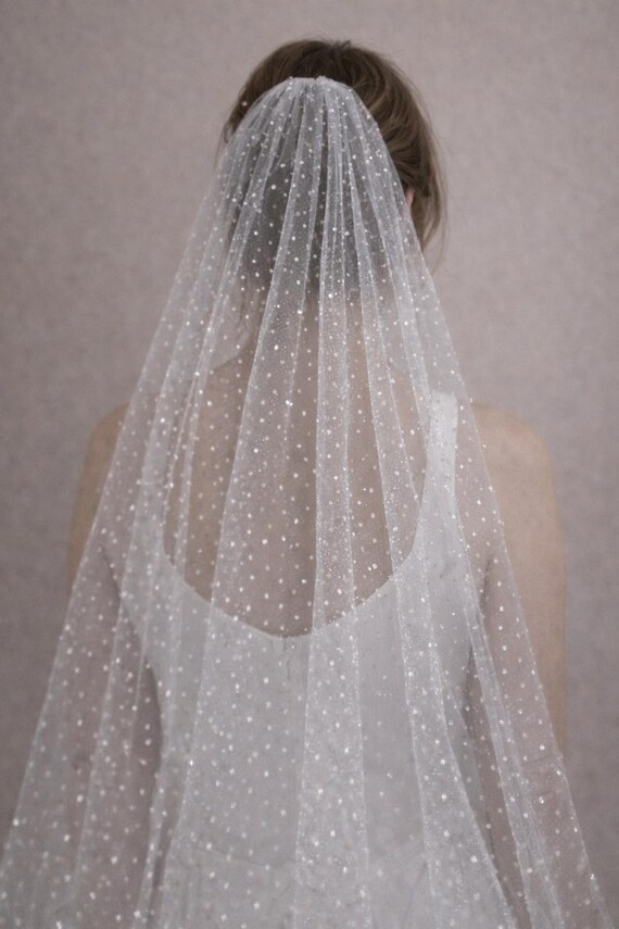 Golden Glow Sparkle Cathedral Veil Sparkle Shimmer Slive/light Gold Wedding Veil,sparkle  main image 3