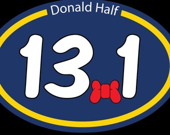 Disney-inspired Donald Half Marathon 13.1 4" x6" Magnet or Sticker