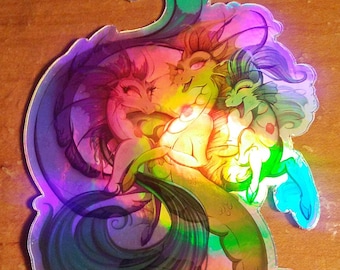 HOLOGRAPHIC SIRENS Stickers | My Little Pony MLP | Equestria Girls | Dazzlings | Adagio | Aria | Sonata