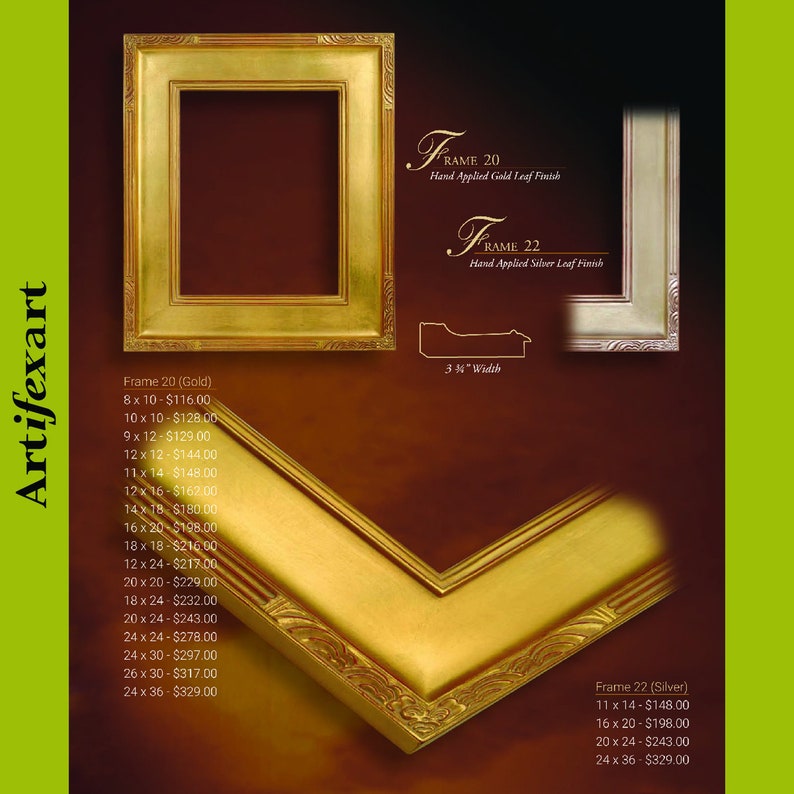 Carved Picture Frame Ornate Gold Silver Traditional For Wedding Photos Family Paintings And Art