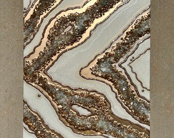 Geode's Elegance 24"x20" Original Resin Geode Art by Jennet Norman