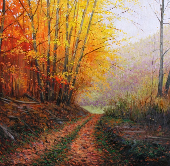 Autumn Joy Ride 20 X 20 Original Oil Painting by | Etsy
