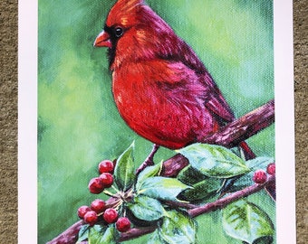 Print Cardinal 11"x8" by Jennet Norman