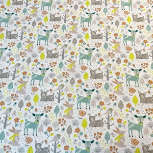 Woodland animal&#39;s baby bedding, fitted mini crib sheet, portable crib sheet, mini fitted crib sheet, toddler pillow cover, baby bedding.