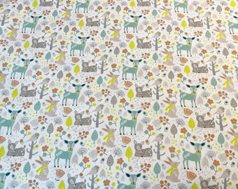 Woodland animal's baby bedding, fitted mini crib sheet, portable crib sheet, mini fitted crib sheet, toddler pillow cover, baby bedding.