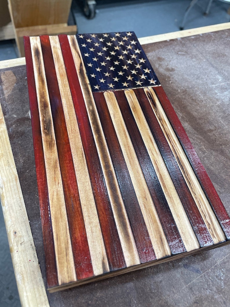 American Flag Bookcase Decor image 8