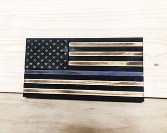 Thin Blue Line Bookshelf Flag