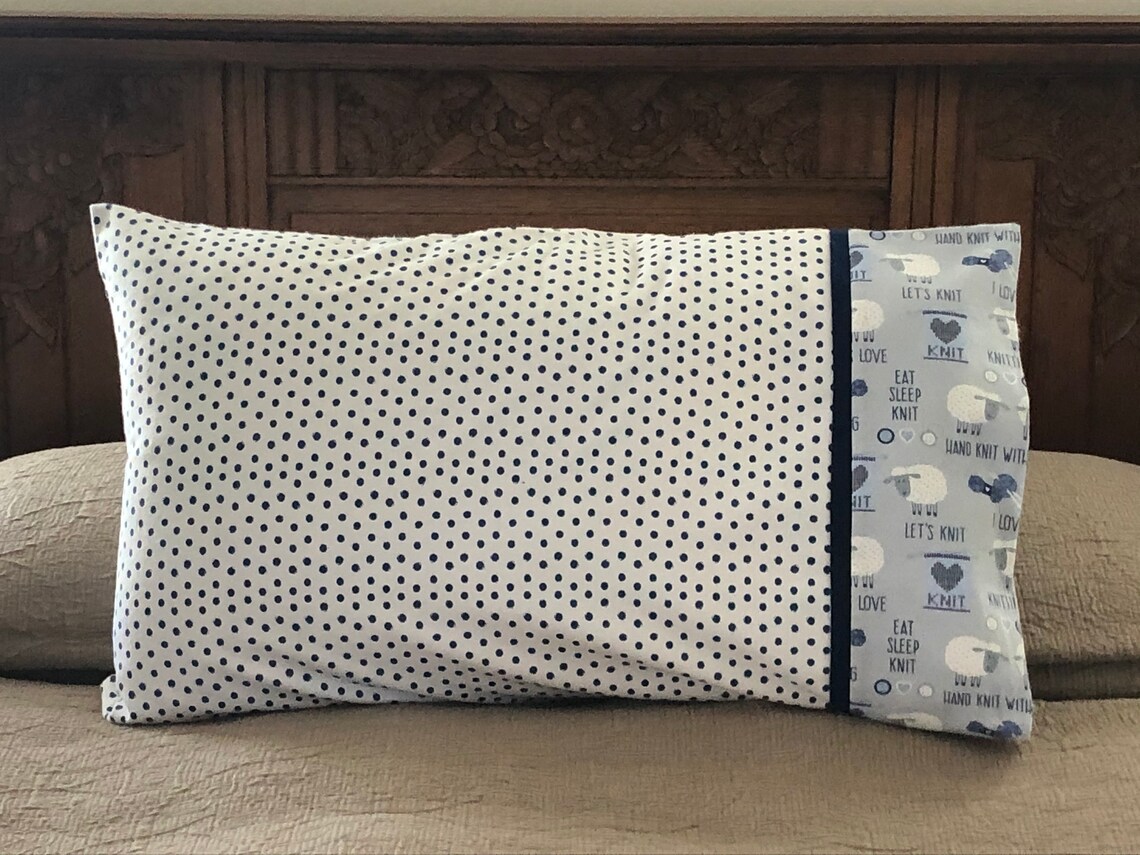 Eat Sleep Knit 100 Cotton Flannel Pillowcase Full/queen Etsy UK