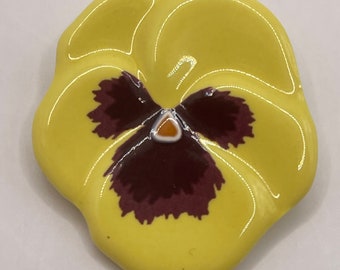 Avon Ceramic Pansy Pin