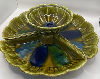 California Pottery Appetizer & Dip  Serving Tray