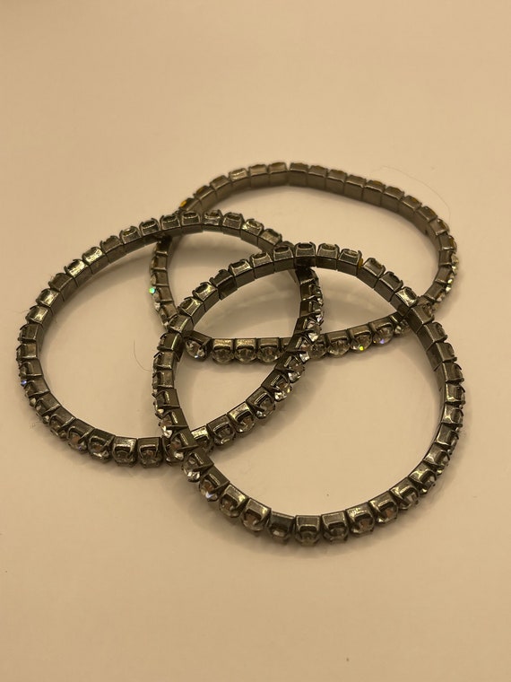 3 Rhinestone Stretch Bracelets - image 3
