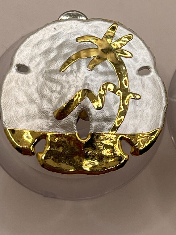 Gold Dipped Sand Dollar Earrings - image 5