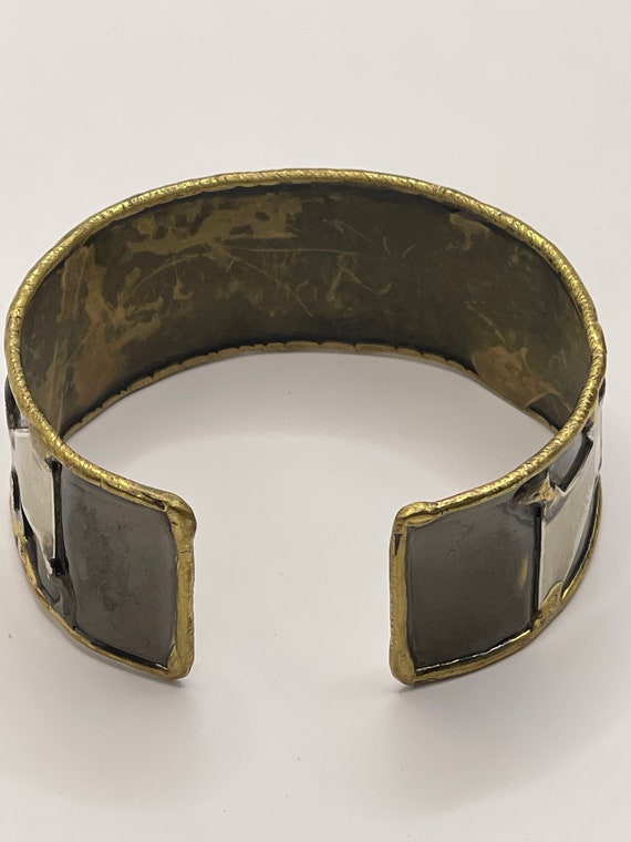 Handmade Brass and Metal Bracelet - image 4