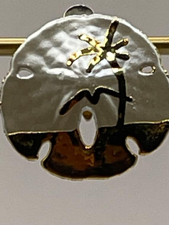 Gold Dipped Sand Dollar Earrings - image 2