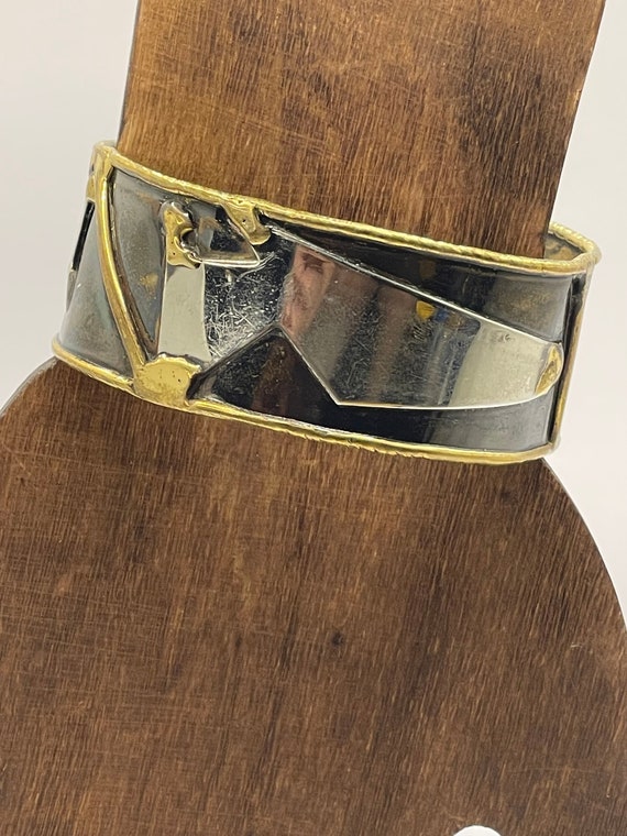 Handmade Brass and Metal Bracelet - image 1