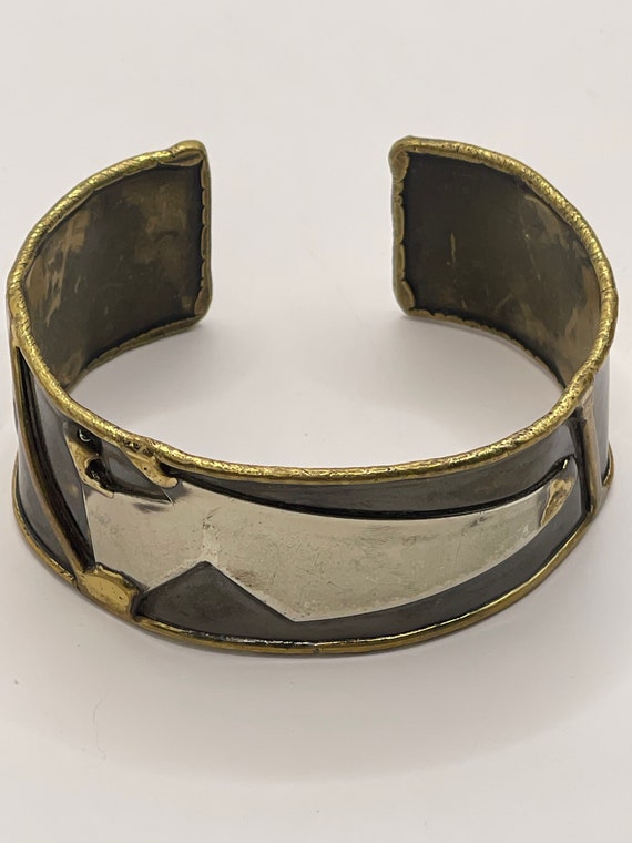 Handmade Brass and Metal Bracelet - image 3