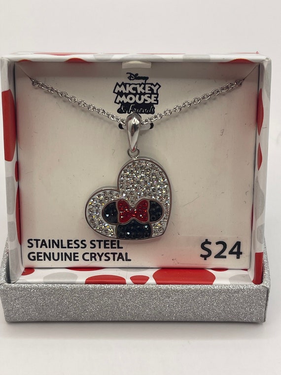 Disney Minnie Mouse Necklace with Pave Crystals *N