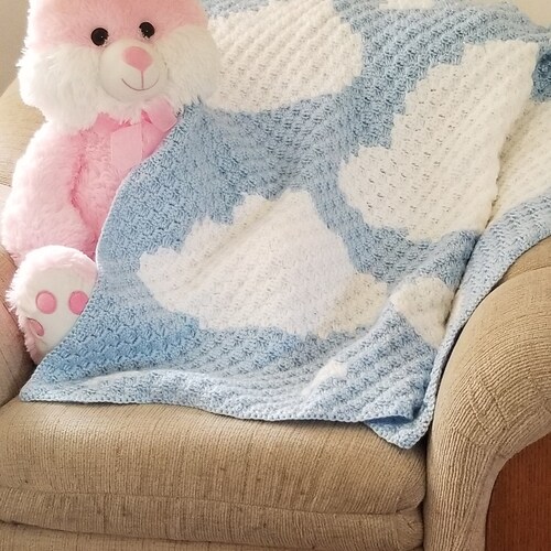 Clouds Crib Blanket Etsy