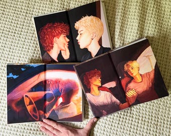 Fan Art by GarnYarn Endpages for The Foxhole Court, The Raven King, The King’s Men - AFTG Rebind - All For The Game