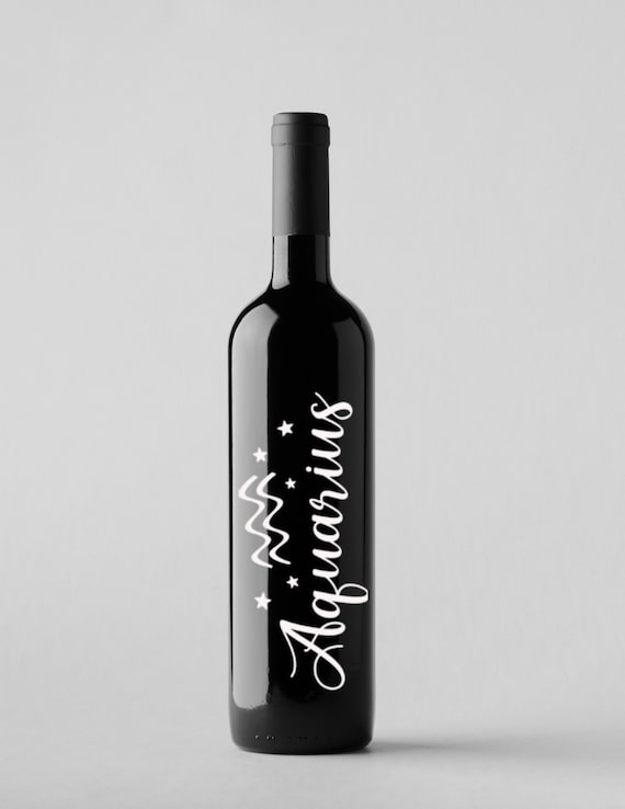 Zodiac Selfie Wine decal