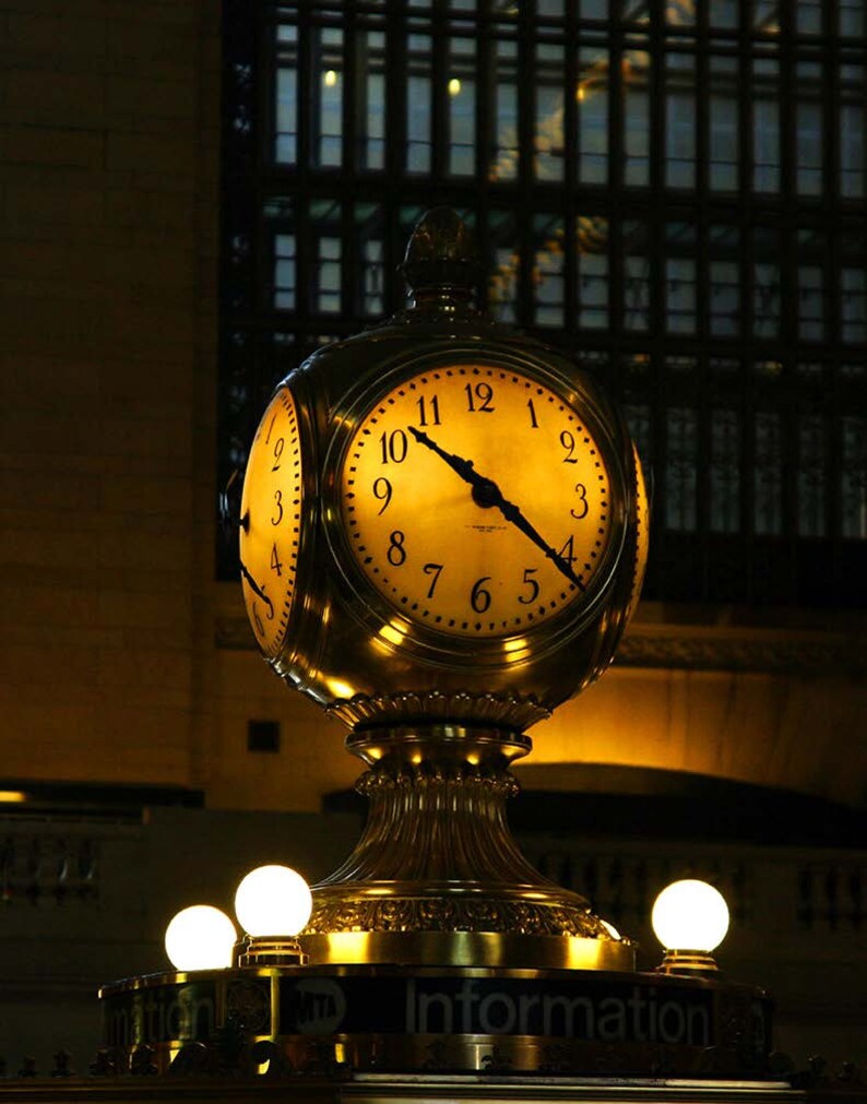 Grand Central Clock New York City Iconic Photography. Etsy