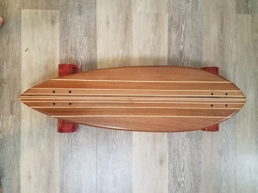 32 Hardwood Skateboard With Red Wheels Etsy